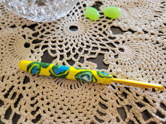 Bates Crochet Hook J 6.0 Polymer Clay Inline Crochet Hook 