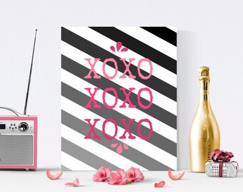 XOXO - Druckbares Zitat - Valentinstag Dekor - Valentinstag Druck - Kunstdruck - Wandkunst - Sofort Download