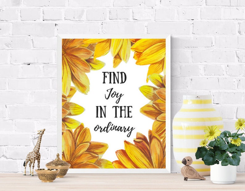 Find Joy in the Ordinary Printable Art Wall Decor Etsy