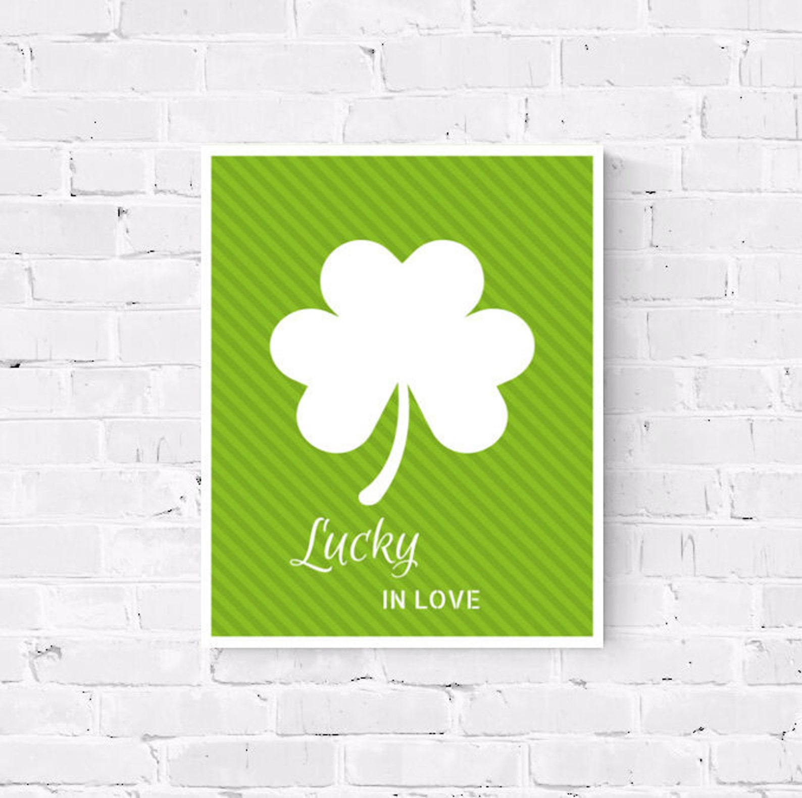 Lucky in Love Print Printable Art Wall Decor St. - Etsy