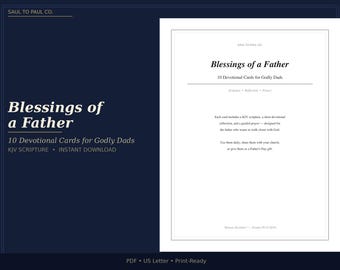 Andachtskarten „Der Segen eines Vaters“: Bibeltext (KJV), Reflexion, Gebet (Sofort-Download)