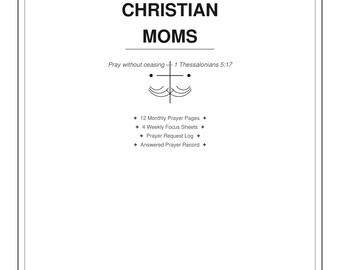 Gebetsplaner für christliche Mütter | Monatlich, Wöchentlich, Bibelstudium (Digitaler Download)