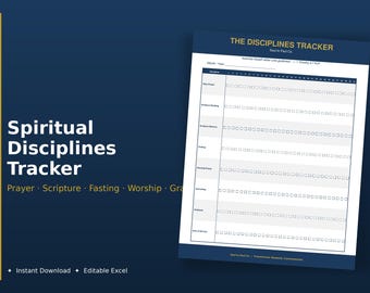 Tagebuch für spirituelle Disziplinen | Gebets-, Bibel- und Fastentagebuch (PDF-Download)