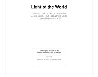 Christliche Halloween-Karten zum Ausdrucken | Bibelverskarten für Halloween | Geschenkanhänger & Einladungskarten mit christlichem Bezug | 78 Stück | Sofort-Download