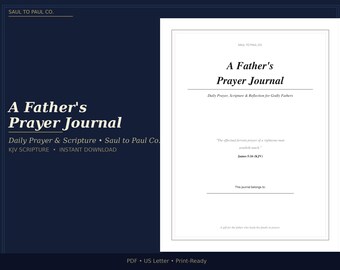 Gebetstagebuch für Väter | Tägliche Bibelverse aus der King-James-Übersetzung, Betrachtungen (Digitaler Download)