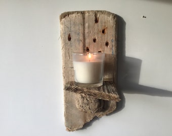 Driftwood Candle Sconce 2