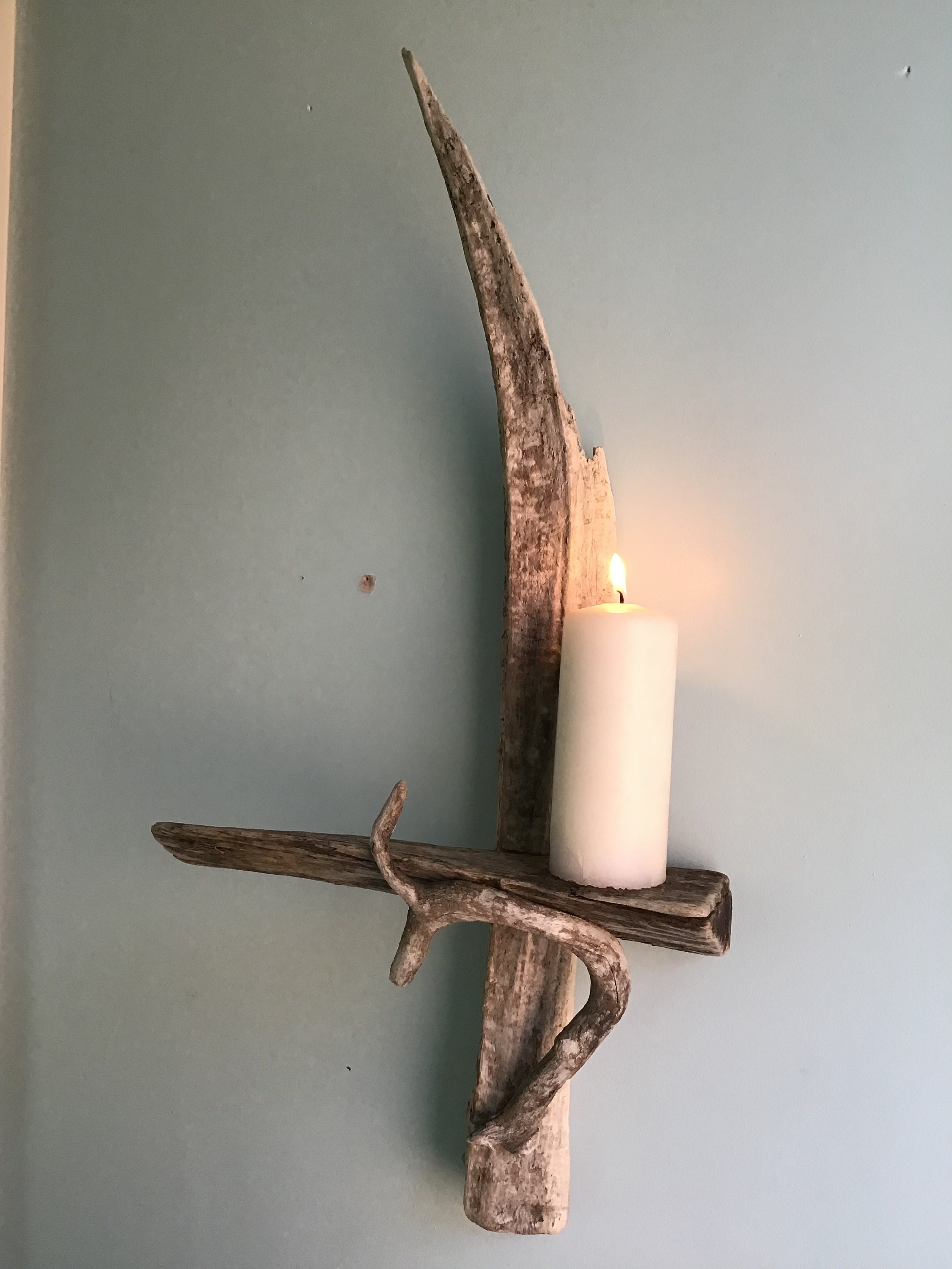 Driftwood Candle Sconce 1 - Etsy UK