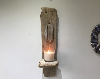 Driftwood Candle Sconce 4