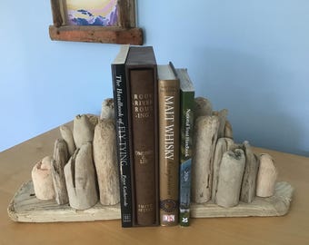 Unique Driftwood Bookends: Coastal Inspired Home Decor