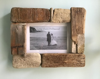 Unique Driftwood Photo Frame 5 - 7” x 5” : Coastal Inspired Home Decor