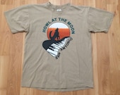 Large 90 39 s Howl At The Moon San Antonio T shirt men 39 s vintage 1990 39 s Anvil beige tan brown Texas