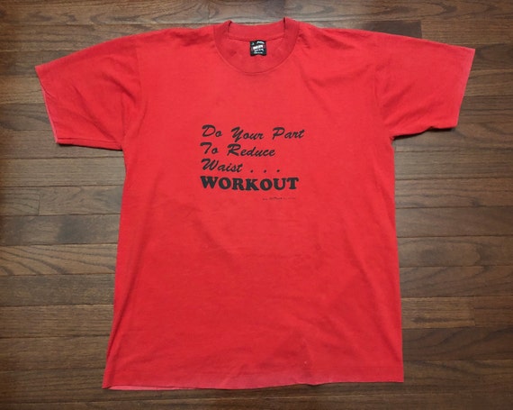 Large 1994 Workout men's T shirt Do Your Part To … - image 1