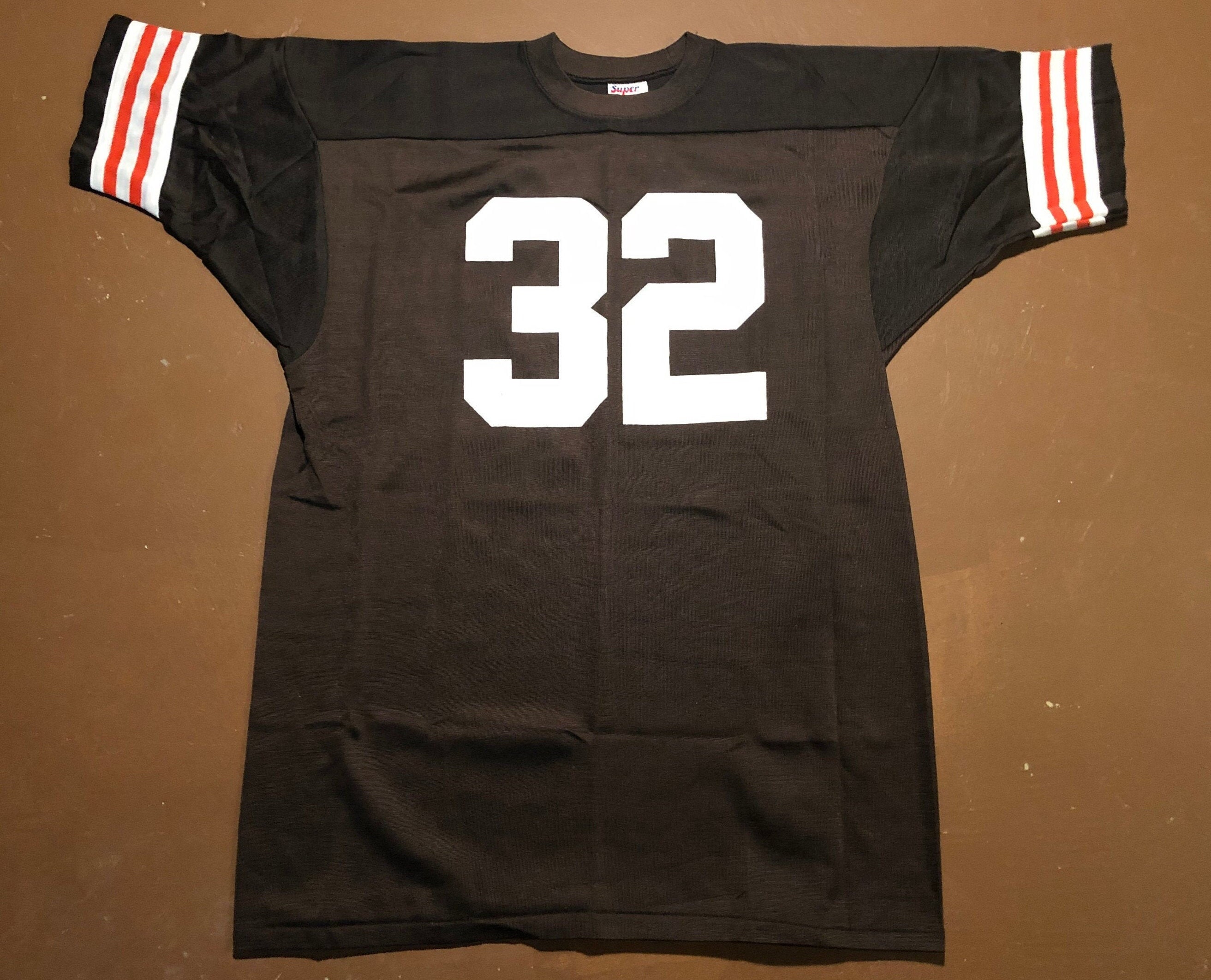 XL Cleveland Browns Football Jersey Jim Brown Men s Brown White Orange Vintage Super Sports E Etsy