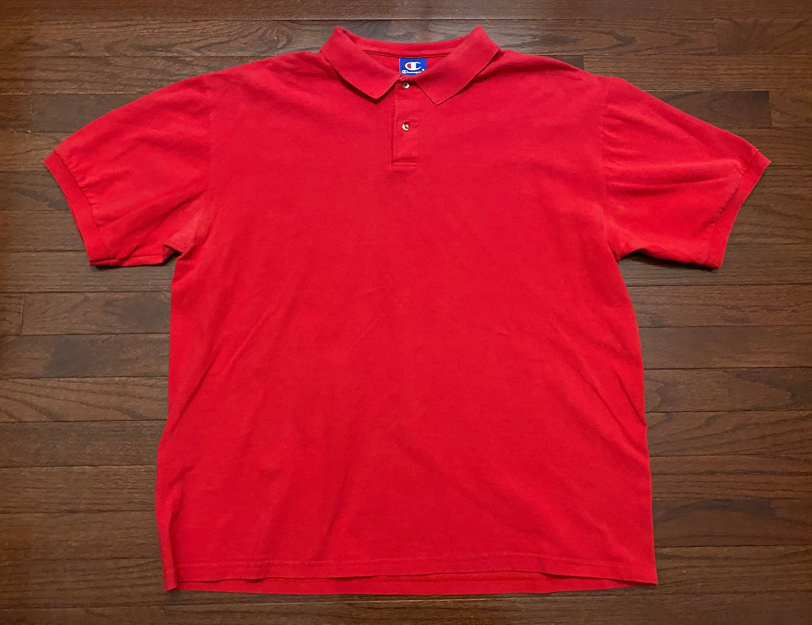 XL 90's Champion polo golf shirt 1990's vintage red | Etsy