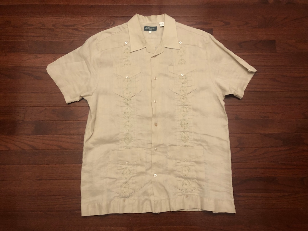 Large vintage Successo Uomo by Phita s/s linen button up shirt