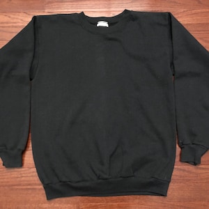 Large 90&#39;s Tultex sweatshirt men&#39;s crew crewneck black vintage 1990&#39;s E