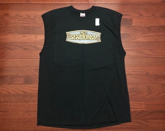 NEW XL 90's Seaworld muscle shirt tank top men's black vintage 1990's sleeveless t tee theme park E