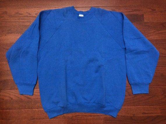 Large 80's Fruit of the Loom sweatshirt men's blu… - image 1