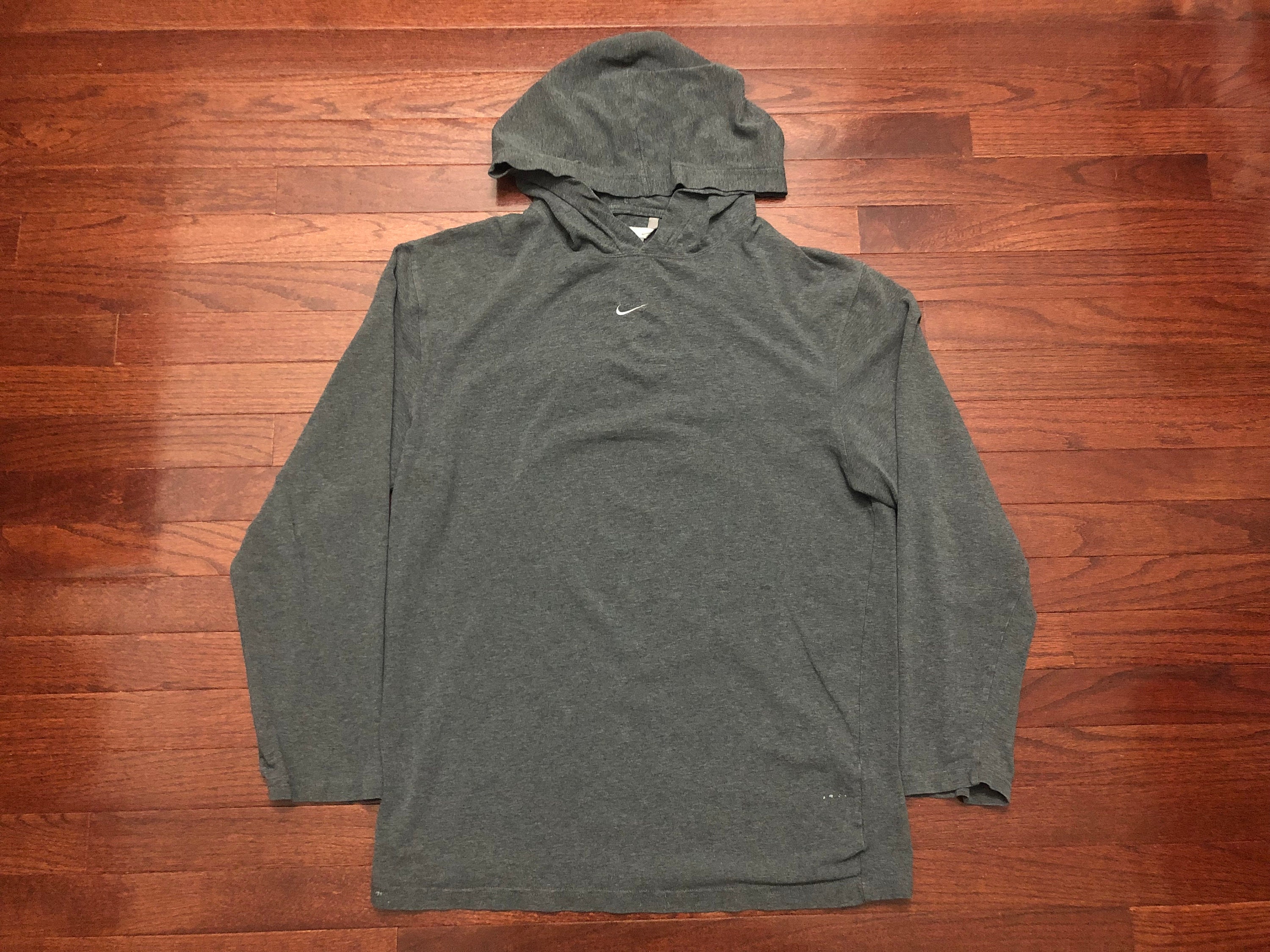 nike swoosh hoodie in dark grey neutrals