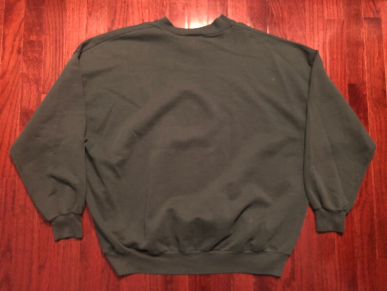 3XL 90/'s Jerzees men/'s sweatshirt green vintage crew neck crewneck 1990/'s plain blank XXXL