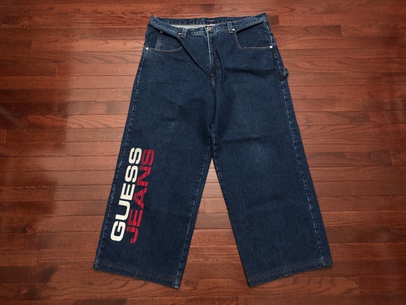 galdeblæren krog At adskille 90's Guess Jeans Raver Pants Size 40 Waist X 30 Inseam - Etsy