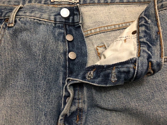 Size 38 90's Guess Jeans carpenter shorts men's b… - image 3