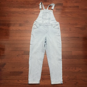 Women's XXL 90's Jordache denim overalls pants bib blue white jeans vintage 1990's E