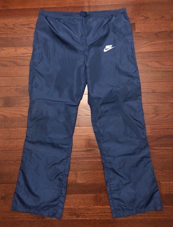 XL 80's Nike track pants men's blue white vintage… - image 1
