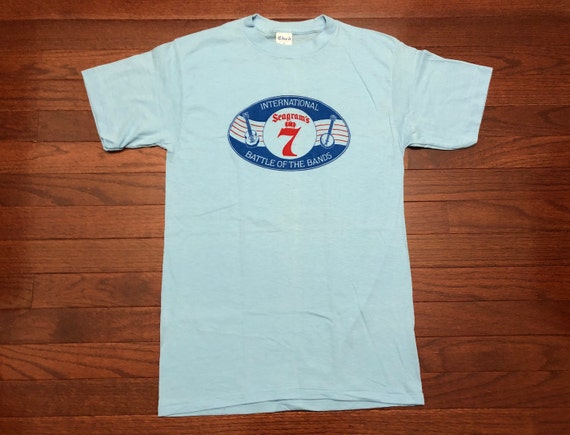 NEW Medium 70's Seagrams 7 men's T shirt Internati