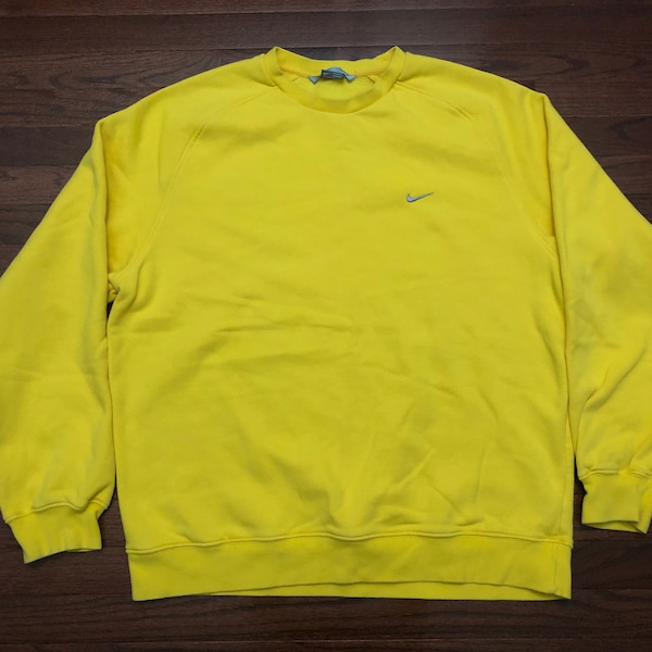 mens yellow nike sweatshirt
