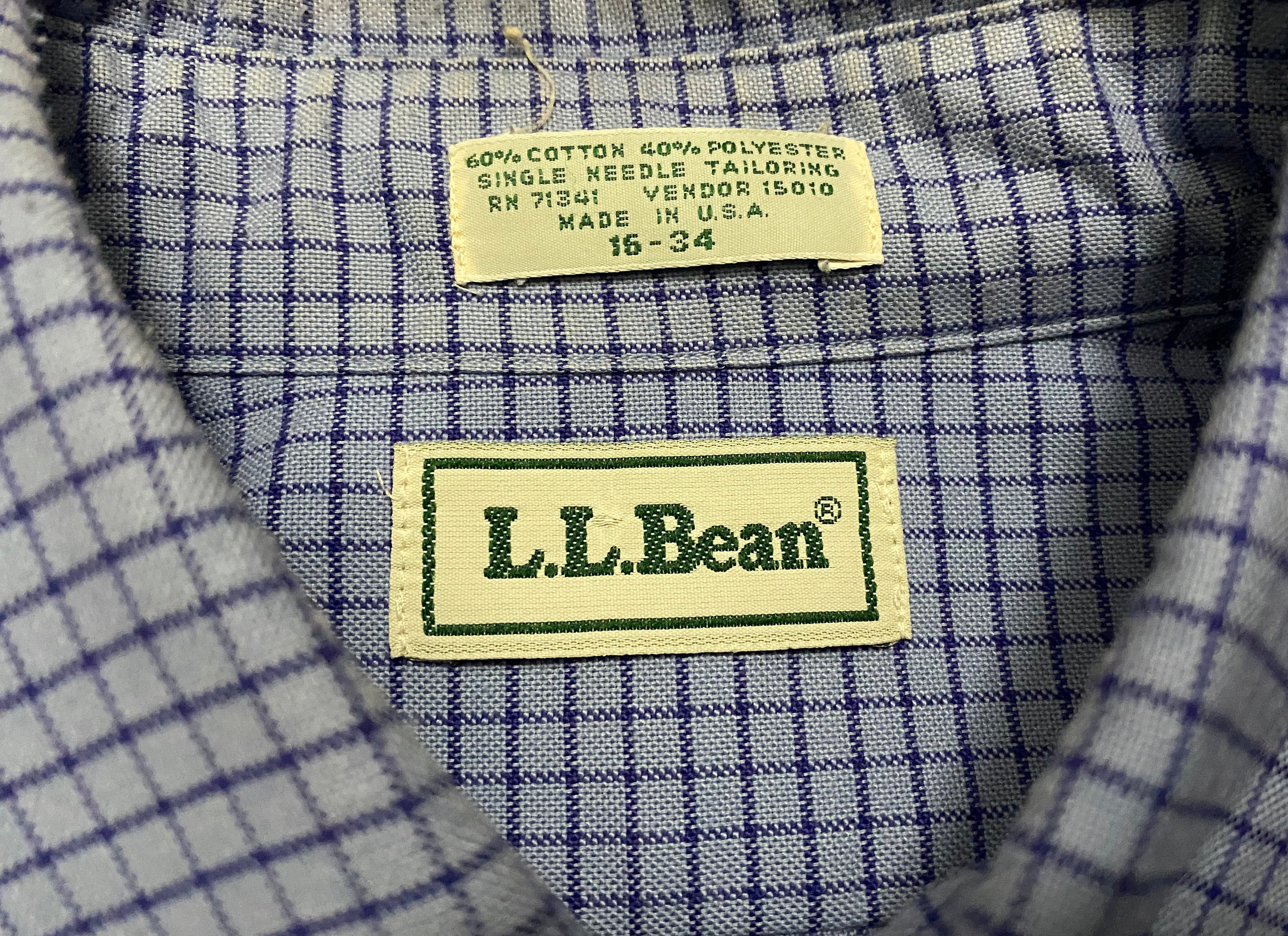 XL 1997 L.L. Bean Men's Button Down Collar Shirt Blue Made - Etsy UK