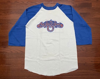 Large 1982 the Oak Ridge Boys Concert T Shirt Raglan Blue White 