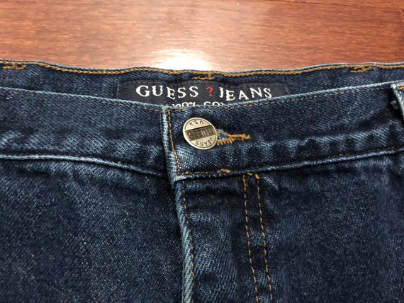 42 X 34 90's Guess Jeans Men's Navy Blue Denim Vintage 1990's