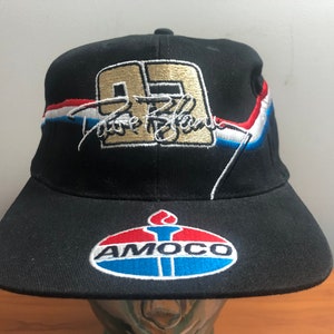 1998 Amoco racing Dave Blaney snapback hat baseball cap black red blue Inaugural Season vintage 1990&#39;s 90&#39;s stock car NASCAR E