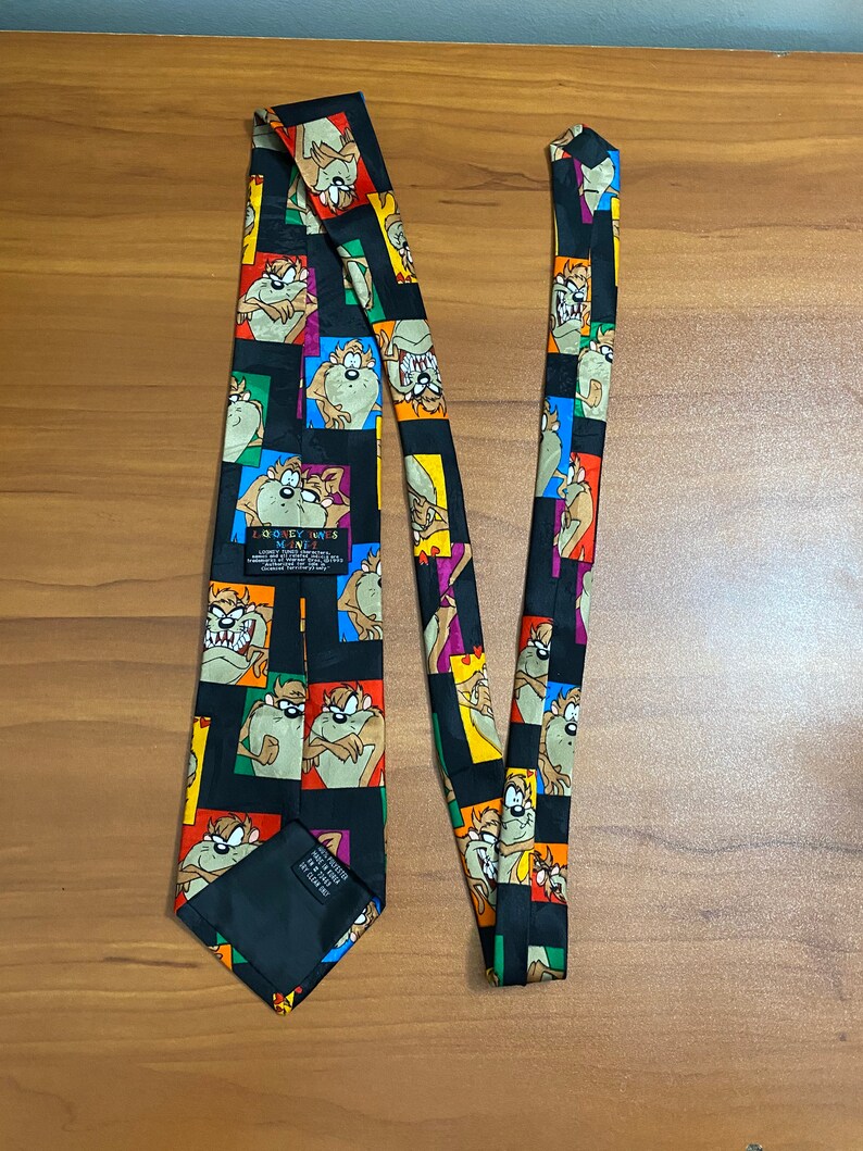 1993 Looney Tunes Mania neck tie Taz vintage cartoon necktie | Etsy