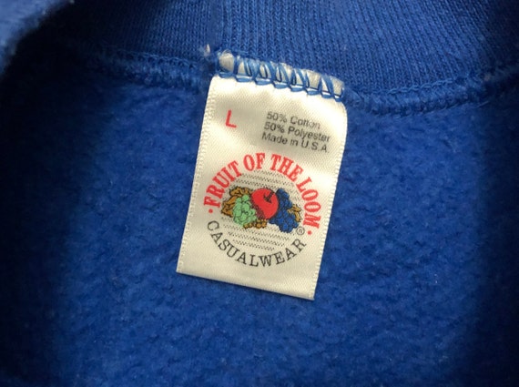 Large 80's Fruit of the Loom sweatshirt men's blu… - image 3
