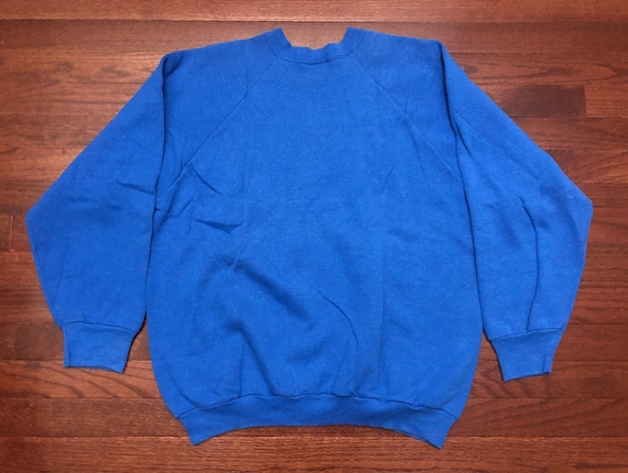 Large 80's Fruit of the Loom sweatshirt men's blu… - image 2