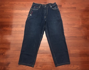 Size 38 FUBU Jeans carpenter pants The Collection men's vintage 90's hip hop club rave raver techno music EDM house