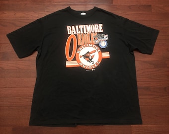 3XL 1990 Baltimore Orioles T shirt men's black orange vintage Garan Official MLB Baseball 90's Maryland XXXL E