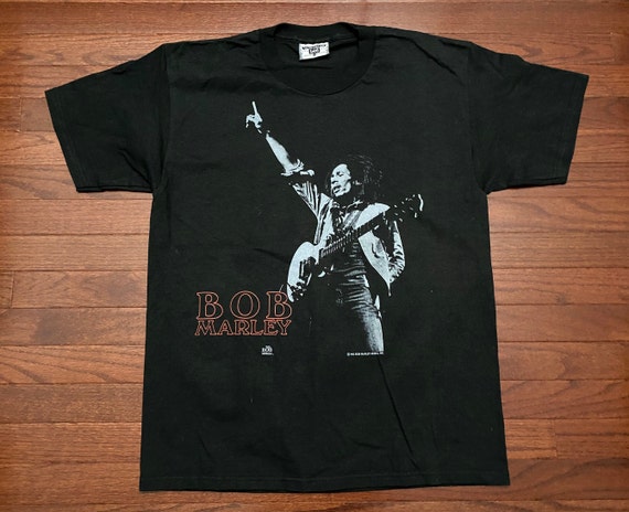 Large 1993 Bob Marley T Shirt Men's Black Gray Red Reggae Vintage