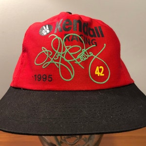 NEW 1995 Kyle Petty Kendall Racing baseball cap snapback hat red black blue vintage 1990&#39;s NASCAR racecar 42 E