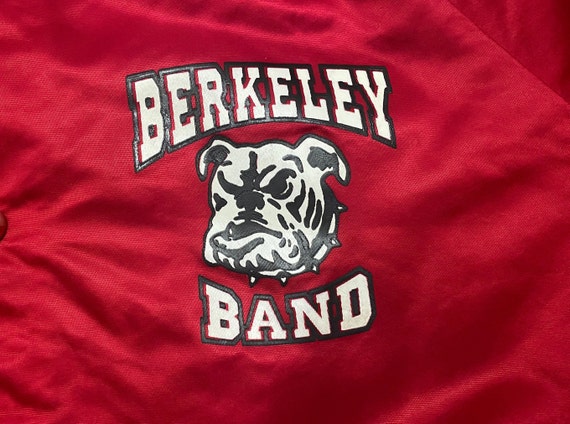 Large 80's Berkeley Bulldogs Band satin snap jack… - image 2