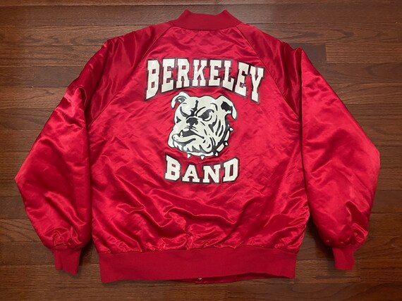 Large 80's Berkeley Bulldogs Band satin snap jack… - image 5