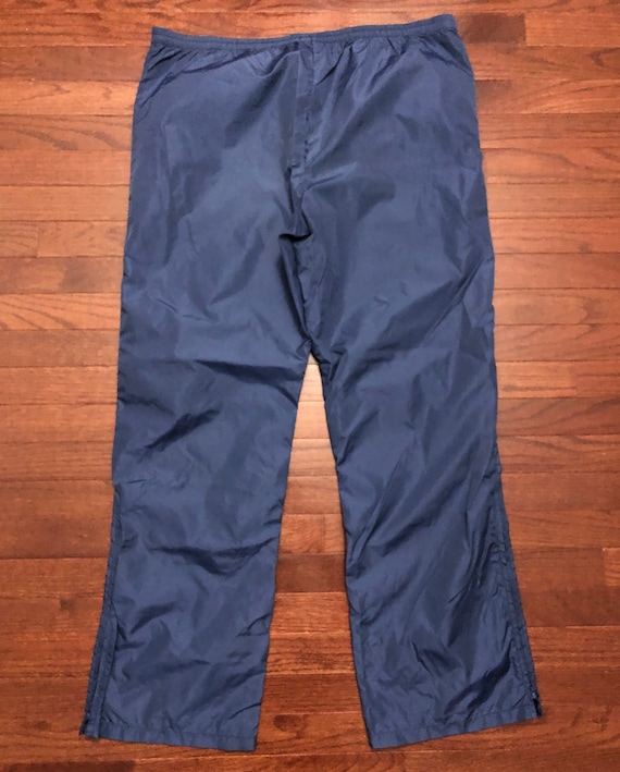 XL 80's Nike track pants men's blue white vintage… - image 4