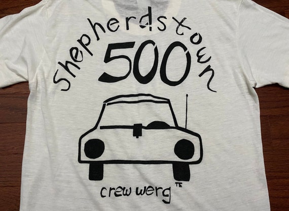 Small 70's Shepherdstown 500 T shirt men's white … - image 3