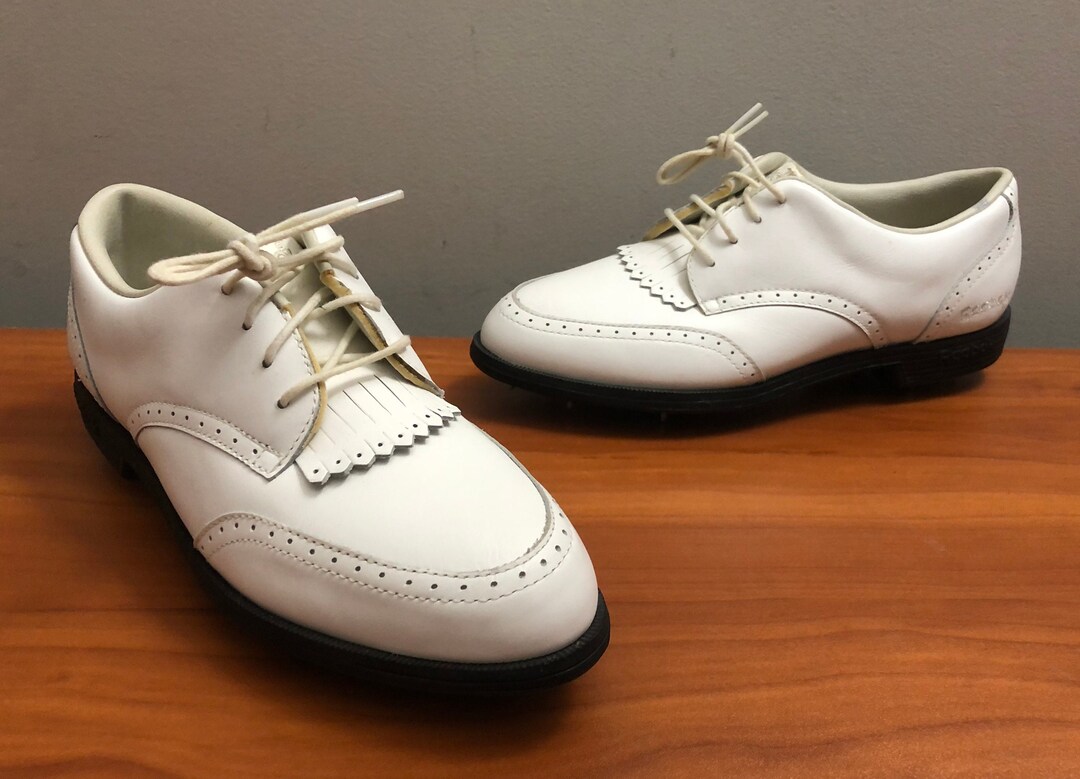 NEW Vintage Reebok Golf Shoes Spikes Men's Size 8 White Etsy