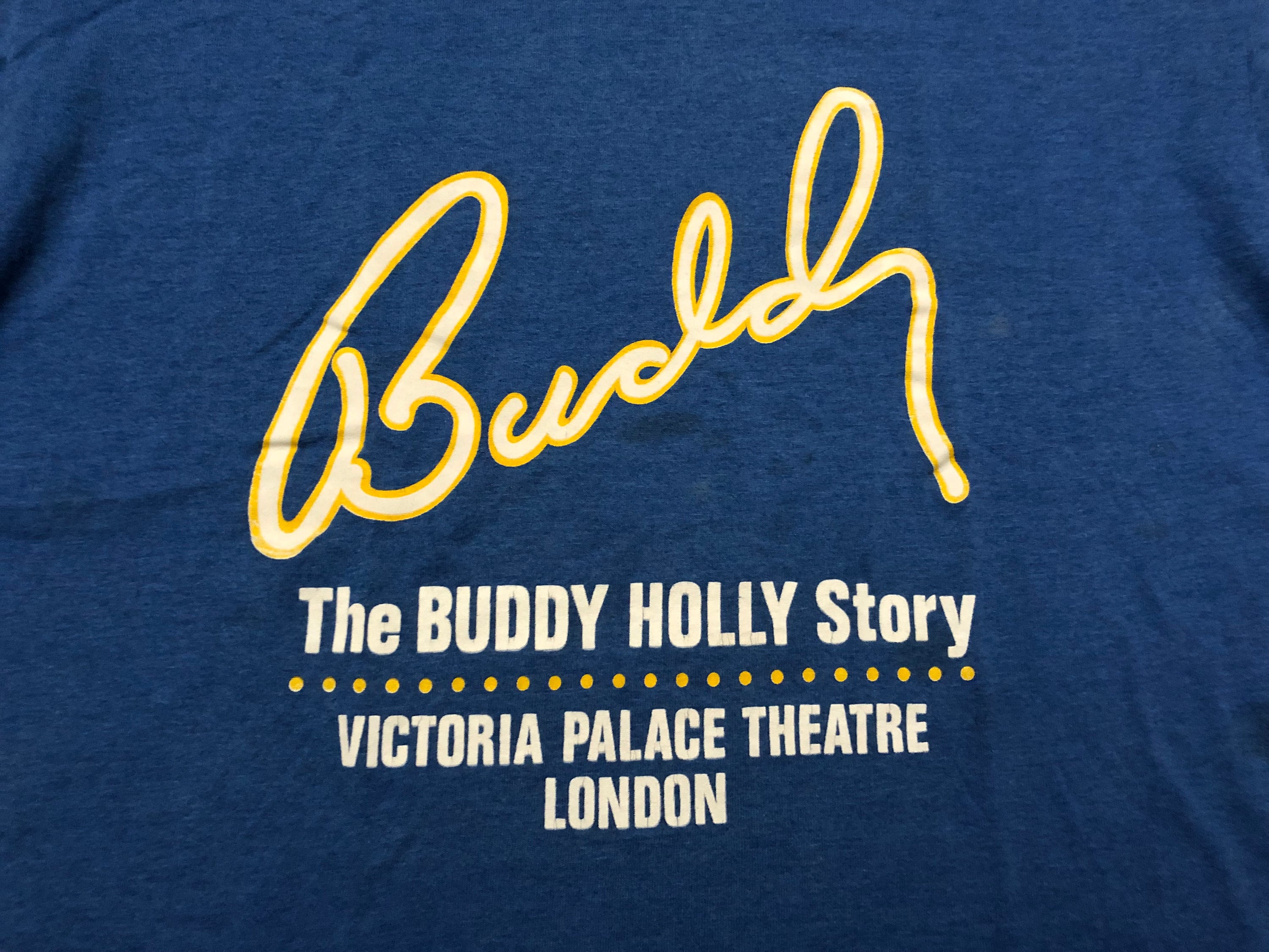 The Buddy Holly Story Tee 90s サイズXL Large 90's the Buddy Holly Story Men's T Shirt Blue White
