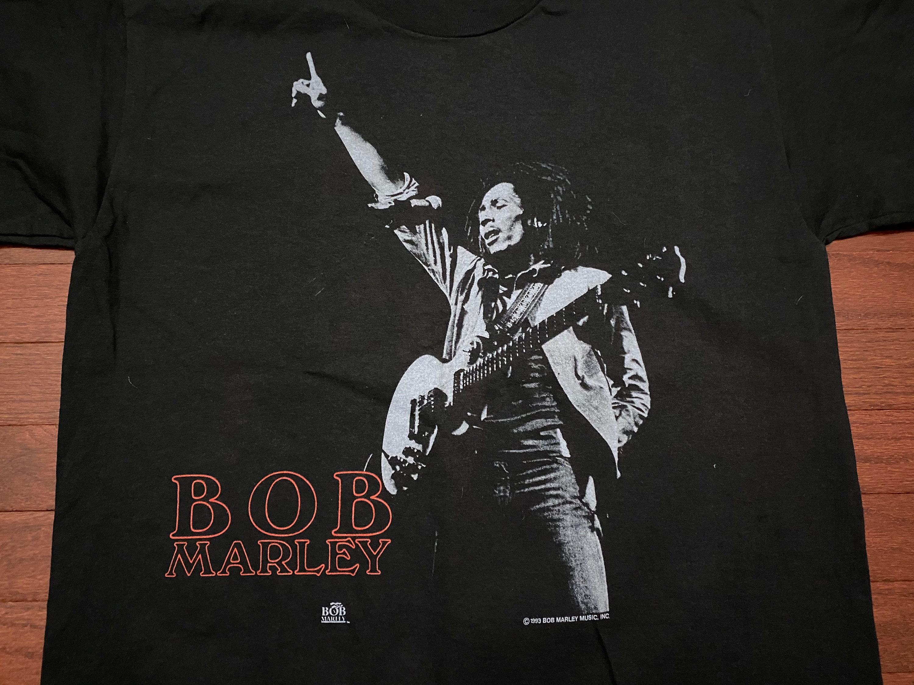 Large 1993 Bob Marley T Shirt Men's Black Gray Red Reggae Vintage