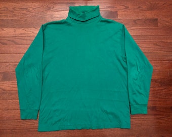 Large 90's The GAP turtleneck shirt men's vintage 1990's green E