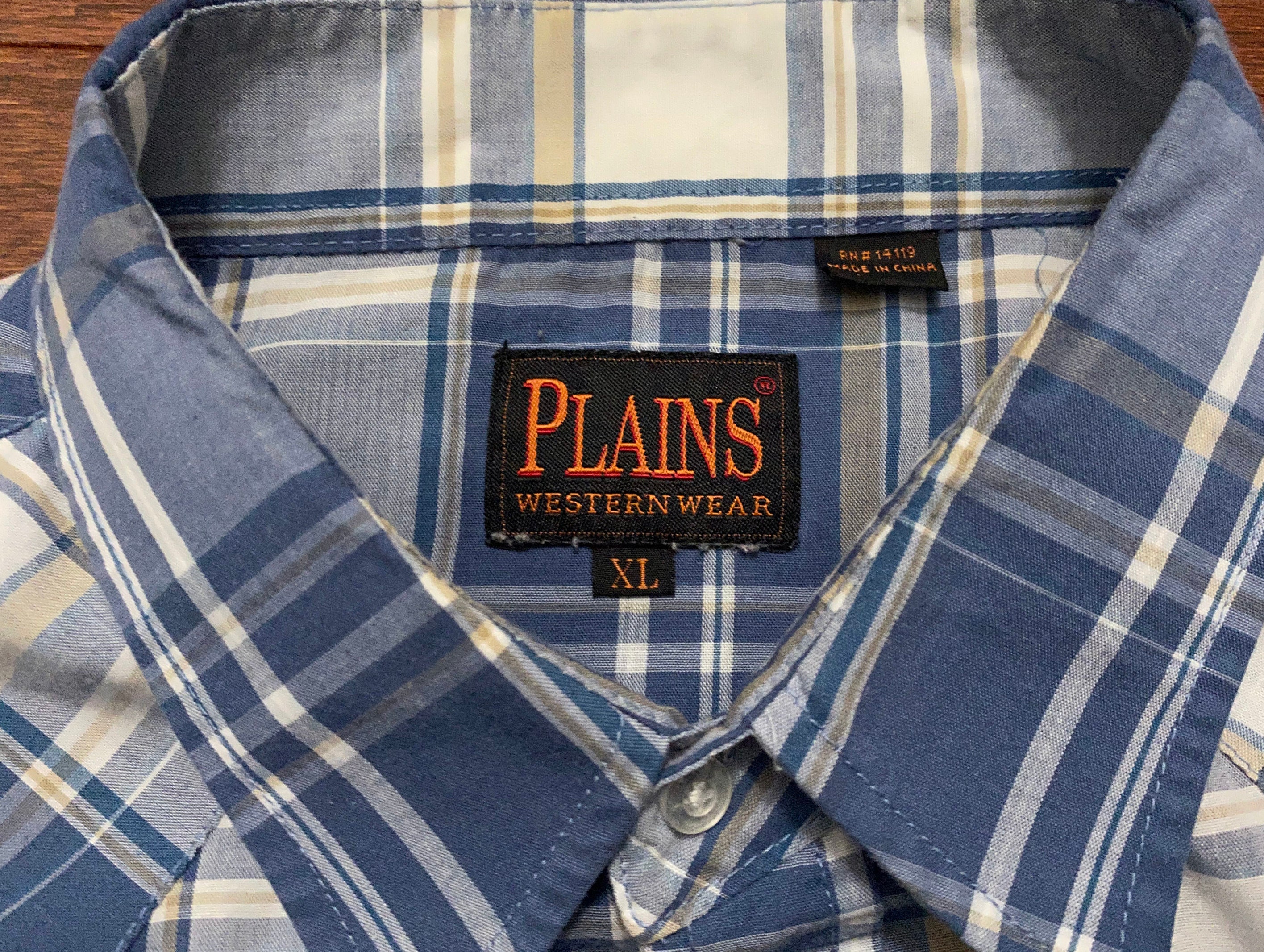 XL Vintage Plains Western Wear S/s Pearl Snap Button up Shirt - Etsy